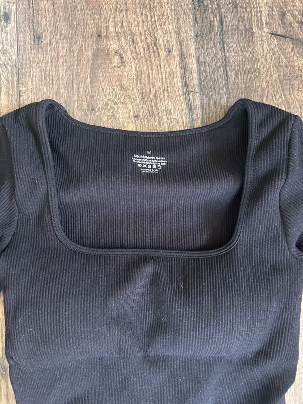 Black Long Sleeve Ribbed Jumpsuit - Picture 4 of 4